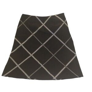 Talbots | Midi Skirt Petite Size 6 Stretch Checkered Diamond B12